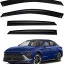 4pcs Smoke Tint Sun Rain Guard Vent Window Visors Compatible with 2020-2024 Hyundai Sonata, Outside Mount Tape On Style Acrylic Set of 4 Front+Rear