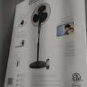 BLACK+DECKER 18-Inch Stand Fan with Pedestal Base, Height Adjustable Pedestal Fan with Remote and Touch Control Panel, Free Standing Fan with 90-Degree Oscillating and 3-Speed Settings, Black