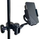 Accessory Basics Music Mic Microphone Stand Smartphone Mount w/Multi Angle 360 Swivel Adjust Holder for iPhone 15 16 Pro Max Plus Galaxy S23 S24 Flip Pixel Phones