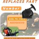 A051003310 Blower Recoil Starter for Echo PB-2520, EB252, EB262, PB-2620 - Pull Start Assembly for Leaf Blowers