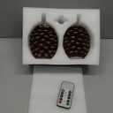 YAUNGEL 2 Pcs Pine Cone Candles Flameless with Remote Timer, Real Wax Christmas Battery Operated Pine Cone Candles, 3D Wick Battery Candle Flickering for Christmas Thanksgiving Day Holiday Home Decor