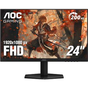 AOC 24G42HE 24 inch Gaming Monitor 1920x1080 200Hz, IPS Panel, Console Gaming Ready, Full HD, 3-Sided Frameless, 1x HDMI 2.0, 1x Display Port, 3-Year Zero-Bright-Dot