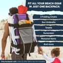 Folding Chair Carrying Bag - Large Beach Chair Backpack -Beach Accessories Must Haves - Beach Chair Carrying Bag - 2025 Version Reinforced and Stronger Zippers