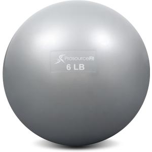 ProsourceFit Weighted Toning Exercise Balls for Pilates, Yoga, Strength Training and Physical Therapy, Silver 6lb