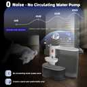 Cat Water Fountain - 3000ml Automatic Pet Drinking Fountain for Cats and Dogs, Ultra Quiet Pump, Water Level Window, No Filter Needed