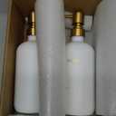 Gold Soap Dispenser Bathroom Set, Hand and Lotion Dispenser with Stainless Steel Pump, Perfect for Modern Bathroom Decor. (Gold)