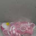 IBEQUE 2 Hamster Tubes & Tunnel Kit, Transparent DIY Connecting Pipe & Accessories, Includes Hamster Wheel for Small Pets (Pink)