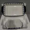 SOUJOY 3 Pack Porcelain Bakeware Set, Rectangular Baking Dishes, Lasagna Pan for Cooking, Kitchen, Casserole Dishes, Cake Dinner, Banquet and Daily Use