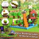2 x 200 PCS Building Blocks, 3D Construction Build Toys, STEM Sensory Building Cubes Gifts for Valentines Day, Easter Basket Stuffers (Multicolor-200PCS)