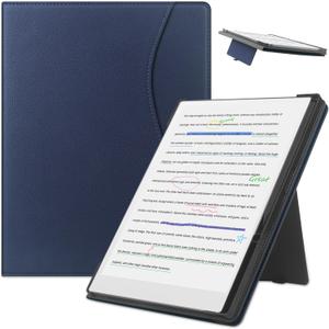 KuRoKo Stand Case for Remarkable Paper Pro Color Tablet Case 11.8 2024 Released Folios Cover with Card Pocket and Auto Sleep/Wake & Pen Holder Compatible with Remarkable Paper Pro (Navy)
