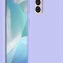 Liquid Silicone Case Compatible with Galaxy S21 5G, Gel Rubber Full Body Protection Shockproof Cover for Galaxy S21 5G 6.2 inch 2026 (Purple)