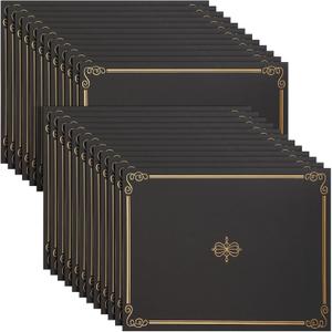 Blue Panda 24-Pack Black Award Certificate Holders - Bulk Certificate Holders for Graduation, Diploma, Employee Appreciation, Certifications (fits 8.5x11)