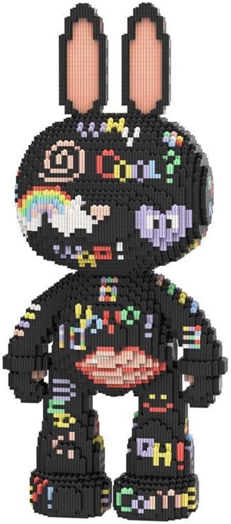 Animal Graffiti Rabbit Micro Building Blocks Set8000PCS 55cm High Series Gift for Adults and Kids