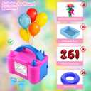 QIPUMP Balloon Pump Electric,110V 600W Balloon Blower Inflator Dual Nozzle Air Pump Balloons Inflator for Decoration, Party, Sport,Gifts:2 Balloon Tying Tools