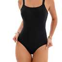 Women's One Piece Swimsuits Tummy Control Bathing Suits for Women Wide Adjustable Straps U Neck Summer Swimwear
