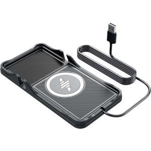Wireless Car Charger,LANSEMKU Car Wireless Chargers Charging pad Non Slip 15w Fast Charger for Car Wireless Phone Charger for iPhone17/ 16/15/14/13/12 Pro Max,for Android (with Holder-100cm Cable)