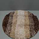 Arotive Microfiber Bathroom Rugs, Shaggy Soft and Absorbent Bath Rug, Non-Slip, Thick Plush Machine Washable Dry Bath Mats for Bathroom, Tub and Shower, 24x24, Brown, Round