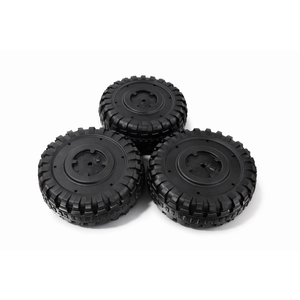 3 Plastic Wheels for Kids Car,Black