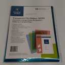 Business Source Green Transparent Poly File Holders