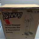 ZIWWVY Stepper Machine with Resistance Bands, Mini Stepper with 300LBS Weight Capacity, Twist Stepper for Full Body Workout, Adjustable Step Height, Smooth and Quiet, Step Machine for Men Women