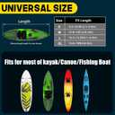 9.3-15 FT Kayak Cover, High-Performance Marine Kayak Covers, Comfortable ShoulderStrap, Waterproof UV Resistant, Fade-Resistant Dustproof Fishing Boat Cover for Outdoor Storage