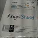 Angol Shiold Quiet-Close Molded Wood Toilet Seat with Non-Slip Adjustable Hinges, Anti-Pinch Bumpers, Easy Install & CleanBone, Elongated 18.5''