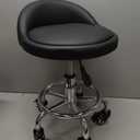 Rolling Stool Low Height Roller Stool Height Adjustable, Shop Stools Low Rolling Chair with Back, Garage Seat Stools Short Work Chair (Style 4), Height: 14.76 - 17.13 Inches