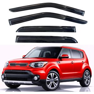 KPY Rain Guards Fit for 2014-2019 Kia Soul, Out-Channel Window Visors Vent Wind Deflectors 4PC, Car Accessories for 14-19 Soul