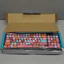 Wireless Keyboard and Mouse Combo, Retro Typewriter Keyboard with Round Keycaps, 2.4GHz USB Cute Wireless Keyboard Mouse for Computer, Desktop, Laptop and Computer (Black-Colorful)