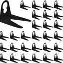 Mudder 200 Pack Christmas Light Clips for Outside, Original Shingle Tab Light Clips for C7 C9, Plastic Weatherproof Outdoor Roof Gutter Hooks for Christmas Home Decor, Black