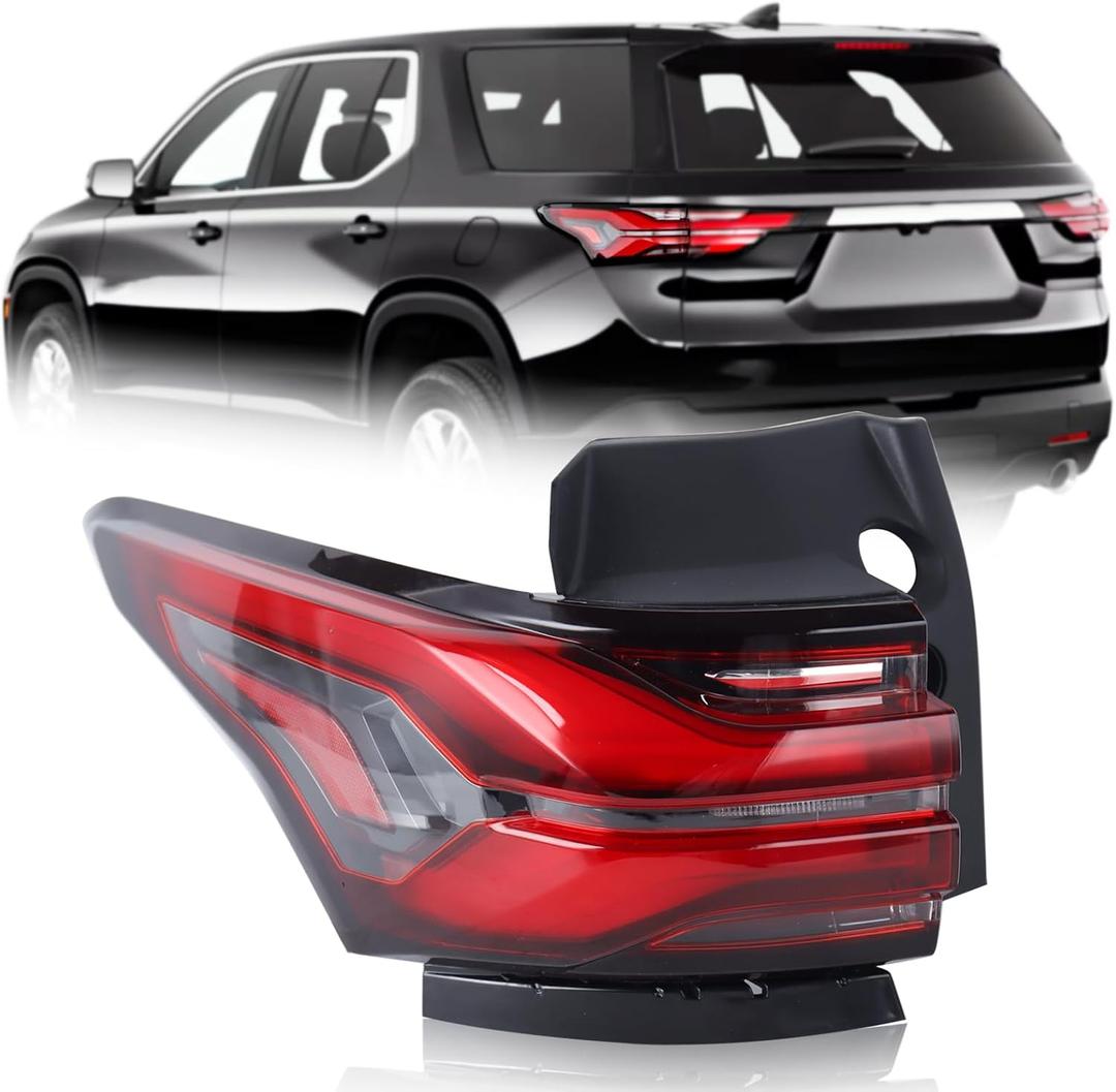 LED Outer Tail Light Rear Lamp Assembly Compatible with 2022-2024 Chvey Traverse Left Driver Side 85133095 86785340 GM2804151