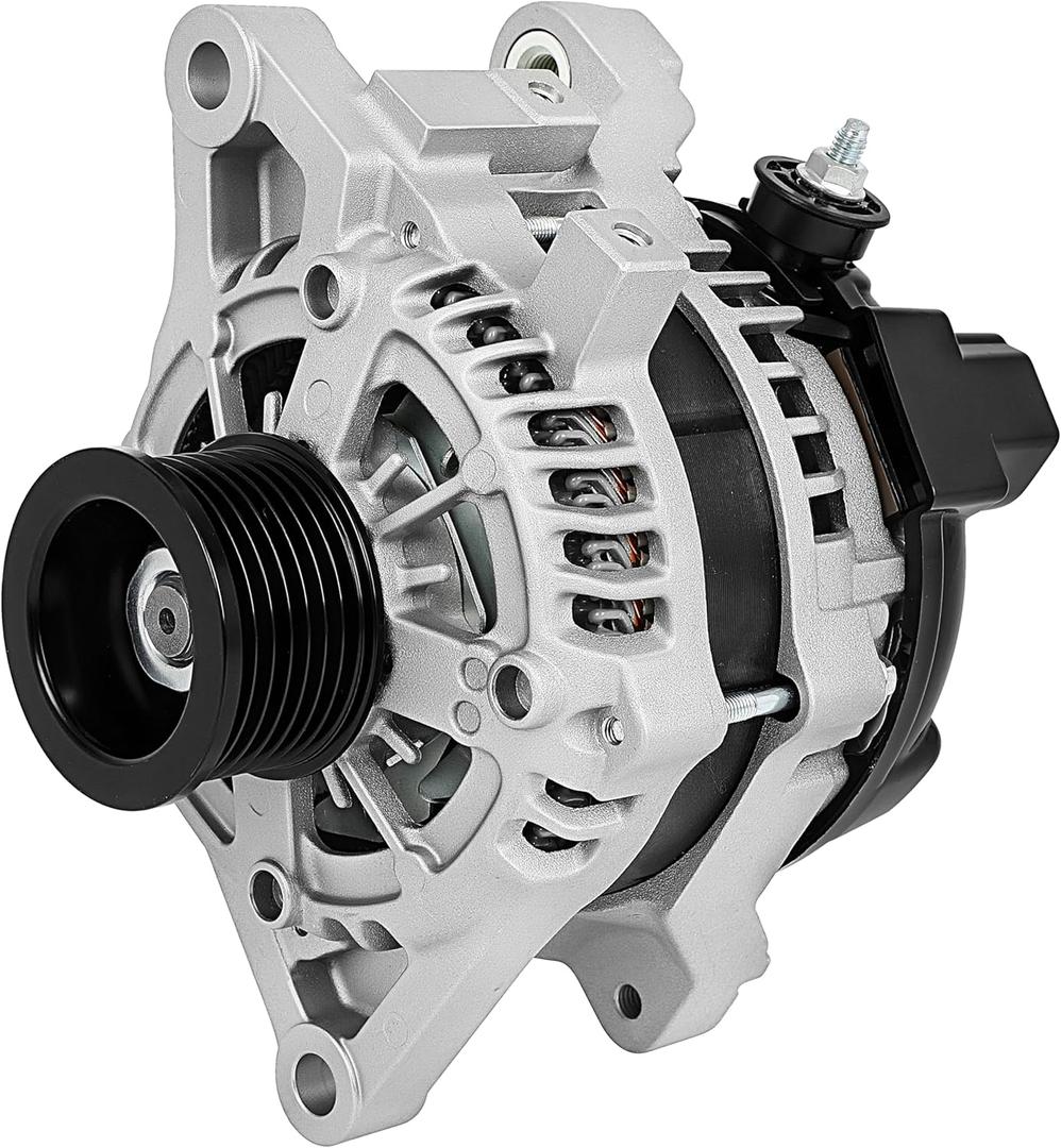 SCITOO V6 3.5L Alternator Fits for Toyota for Tacoma (SR/SR5/TRD) 2016-2021, 12V 130A High-output CW 7-Groove Pulley, Internal Fan & Regulator, Replaces OEM - 21247 104211-3761 27060-0P350 400-52727R (Small)