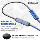 Ear Plugs Bluetooth Headphones for Work, Neckband Wireless Earbuds, Noise Reduction in-Ear Earphones with Mic and Controls, Waterproof Earbuds with 20 Hours Battery, for Industrial Safety