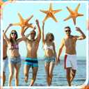Leyndo 10 Pcs 24 Inch Summer Inflatable Starfish Pool Float Beach Decor | Orange Starfish Shape Set, Pool Party Supply, Outdoor Indoor Decoration, Easy Inflate Deflate, Lightweight Water Play