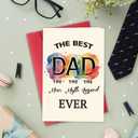2 x Happy Father's Day Birthday Praising Greeting Card-The Best Dad,Unique Thank You Gift For Dad Special Occasion From Children