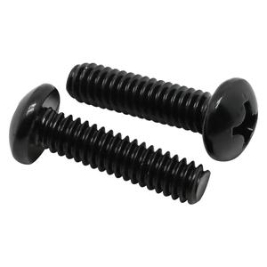 MewuDecor 1/4-20 x 1-1/4"  Pan Head Machine Screws, Full Thread, 304 Stainless Steel 18-8, Black Oxide, 25 PCS