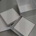 Marspark 4 Pcs Christmas Nesting Gift Boxes with Lids Stackable Square Nested Boxes Set with Ribbon Large to Small Size Prank Annoying Nested Gift Wrapping for Valentine, Weddings, Birthday(White)