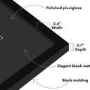 Americanflat 20x20 Poster Frame - Matted to 8x10 - Slim Molding - Black, 20x20 with 8x10 Mat