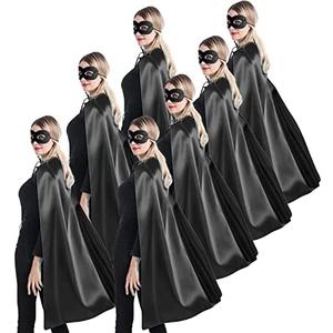 Kidsfere Superhero Capes and Masks for Teenagers Adults Men Women Team Building Dress Up Party Cape Halloween Costume 5 Pack