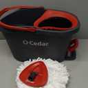O-Cedar EasyWring Microfiber Spin Mop, Bucket Floor Cleaning System, Red, Gray, Standard