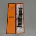 Titanium Band Compatible with Apple Watch Ultra 3/2/1 Band 49mm For iwatch Series 11 10 46mm 45mm 44mm 42mm SE 3/2/1 9 8 7 6 5 4 Men Women,Rubber Lining With Stainless Steel Buckle (Black)