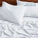 Bare Home Queen Sheet Set - Luxury 1800 Ultra-Soft Stonewashed Microfiber - Brushed - Deep Pockets - Easy Fit - Breathable Bedding - Sheet Sets & Pillowcases (Queen, White)