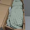ViViva Maison Waffle Blankets (Sage Green, Queen XL 95 x 102 Inch)