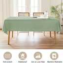 AUSSPVOCT Textured Tablecloth Rectangle 52x70 Water Resistant Spill-Proof Wipeable Table Cloth Wrinkle Free Fabric Dining Table Cover for Birthday Wedding Eatser Football Spring Tablecloths
