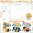 ReliThick 6 Pcs 2026 Pocket Calendar for Purse Monthly Planner Notebook Small Pocket Calendar Journals Notepads Appreciation Present Gift for Women Teacher School Office(Artistic Flowers)
