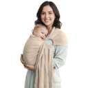 Baby Ring Sling Wrap, Lightweight Baby Carrier Sling Toddler Sling, Cotton Infants Wraps Carrier (7-35 lbs) for Toddlers, Cream