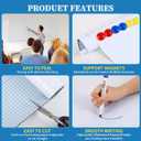 Magnetic Dry Erase Whiteboard 42"x24" - Self-Adhesive Flexible Wall Board for Kitchen, Home Office w/ 11 Markers, 6 Magnets, Eraser & Holder, Ultra Smooth, No Ghosting
