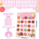 Sawysine Donut Display Stand Wooden Donut Wall Stand Holder 50 Donuts Large Donuts Board Display Bagel Holders for Party Dessert Table Wedding Birthday Baby Shower Supplies (Classic)