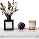 zoocatia Small Wood Tray Pedestal Stand Farmhouse Bathroom Decor Decorative Wooden Riser Kitchen Soap Dish Holder for Vanity, Counter, Sink, Large 11.8" x 7" - White