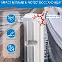 Dock Fenders Bumpers,Boat Dock Bumpers for Edge or Side,Marine Fender Guard Vertical Protection,Soft Durable Construction,Includes Mounting Hardware,6 Pack-White